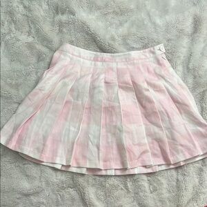 Pink Plaid Women's Skirt